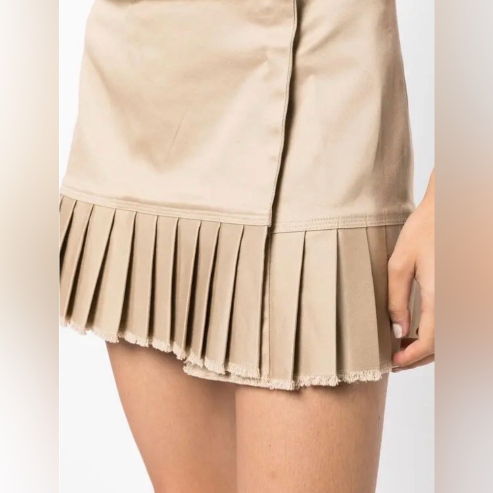 Alexis Tan Mini Skirt with Pleats - Picture 2 of 5